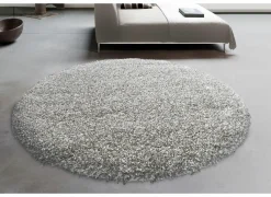 Rond tapijt Twister Ø120cm - polypropyleen - wit & zilver