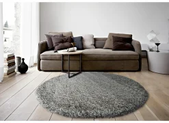 Rond tapijt Twister Ø120cm - polypropyleen - zilver