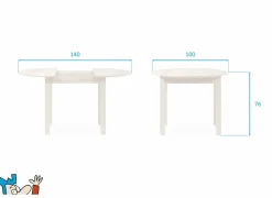 Ronde tafel Coburg 100/140x100cm - melamine - sonoma