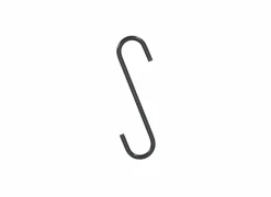 S Haak 15cm - ijzer - zwart