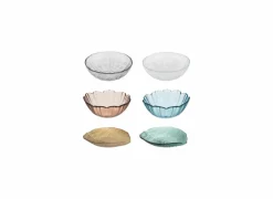 Schaal Bladeren -  glas - multicolor