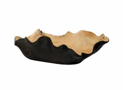 Schaal Organic 40x60xH20cm - hout - zwart & naturel