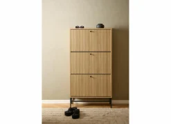 Schoenenkast 72x25x141cm - decor - eik