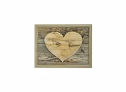 Mars & More Schootkussen Houten Hart 43x33cm bruin