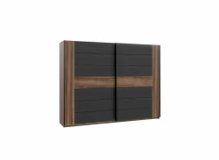 Schuifdeurkast 270cm - decor - mud oak & black oak