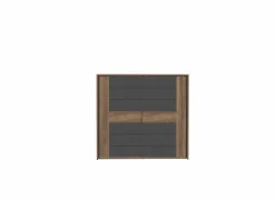 Schuifdeurkast 231cm - decor - mud oak & black oak