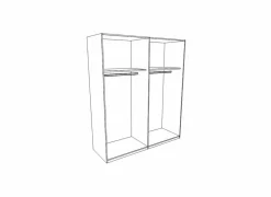 Schuifdeurkast Dublin 180cm - decor - grafiet