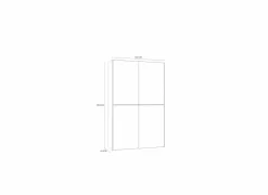 Schuifdeurkast Ozzula 120cm - decor - wit