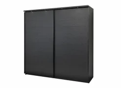 Schuifdeurkast Rosie 245cm - melamine - zwart