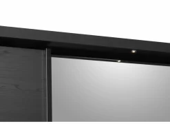 Schuifdeurkast Rosie 245cm - melamine - zwart