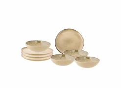 Cosy & Trendy Serviesset Oona 8-delig - keramiek - zand & groen