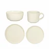 Serviesset Ozzu 16-delig - stoneware - wit