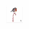 Serviette Candy Cane Robin 33x33cm - papier - multicolor 20 stuks