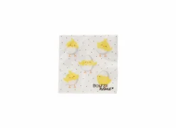 Serviette Chiko 17x17cm - papier - geel/wit 20 stuks