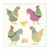 Serviette Galli E Galline 25x25cm - papier - multicolor 20 stuks