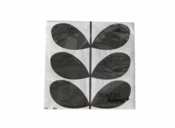 Serviette Gulvi 17x17cm zwart wit 20 stuks