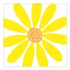 Serviette Happy Flower Sun 33x33cm - papier - wit/geel 20 stuks