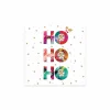 Serviette Ho Ho Ho 25x25cm - papier - multicolor 20 stuks