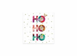 Serviette Ho Ho Ho 25x25cm - papier - multicolor 20 stuks