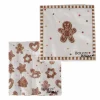 Serviette Kerst Ginger 16x16cm meerkleurig, 20 stuks
