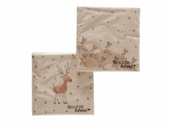 Serviette Kerst Timba Hert 16,5x16,5cm meerkleurig, 20 stuks