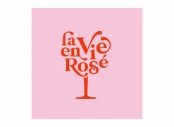 Serviette La Vie En Rose 33x33cm - papier - roze 20 stuks