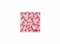 Serviette Milena 16,5x16,5cm - papier - roze/rood 20 stuks