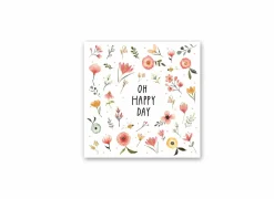 Serviette Oh Happy Day 33x33cm multicolor 20 stuks