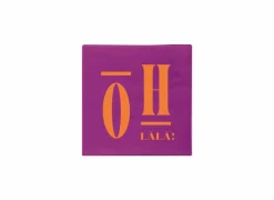 Serviette Oh La La 25x25cm - papier - paars 20 stuks