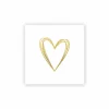Serviette Pure Heart 33x33cm goud 20 stuks