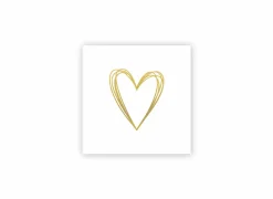 Serviette Pure Heart 33x33cm goud 20 stuks
