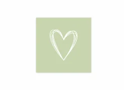 Serviette Pure Heart 33x33cm groen 20 stuks