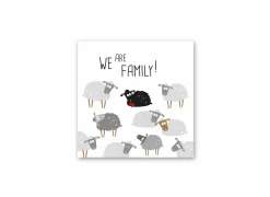 Serviette We Are Family 33x33cm grijs 20 stuks