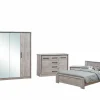 Slaapkamer Elias met bed 140x200cm - kleerkast 214cm - commode 120cm en 2 nachtkastjes