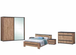 Slaapkamer Elsa met bed 160x200cm - kleerkast 220cm - commode 110cm en 2 nachtkastjes