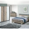 Slaapkamer Elvira met bed 180cm - kleerkast 240cm - commode 110cm en 2 nachtkastjes