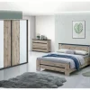 Slaapkamer Elvira met bed 160x200cm - kleerkast 200cm - commode 110cm en 2 nachtkastjes