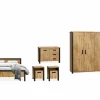 Slaapkamer Fire met bed 180x200cm - kleerkast 252cm - commode 110cm en 2 nachtkastjes