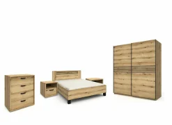 Slaapkamer Kato met bed 160x200cm - kleerkast 200cm - commode 90cm en 2 nachtkastjes