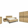 Slaapkamer Kato met bed 140x200cm - kleerkast 250cm - commode 90cm en 2 nachtkastjes