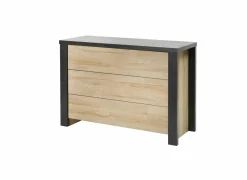 Slaapkamer Phaedra met bed 140x200cm - kleerkast 217cm - commode 120cm en 2 nachtkastjes