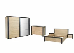 Slaapkamer Phaedra met bed 180x200cm - kleerkast 217cm commode 120cm en 2 nachtkastjes