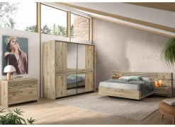 Slaapkamer Tanya II met bed 180x200cm - kleerkast 286cm - commode 111cm en 2 nachtkastjes