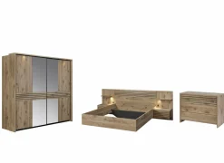 Slaapkamer Tanya II met bed 160x200cm - kleerkast 286cm - commode 111cm en 2 nachtkastjes