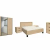 Slaapkamer Tessa met bed 140x200cm - kleerkast 250cm - commode 90cm en 2 nachtkastjes