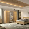 Slaapkamer Udine met bed 140x200cm - kleerkast 253cm - commode 115cm en 2 nachtkastjes