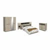 Slaapkamer Watson met bed 140x200cm - kleerkast 178cm - commode 83cm