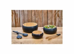 Cosy & Trendy Slabestek Black & Wood zwart 2-delig