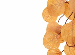 Slinger Bladeren Glitters 165cm - polyester - bruin