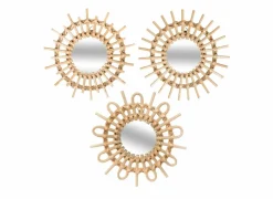 Spiegel Rotan Ø28cm set van 3